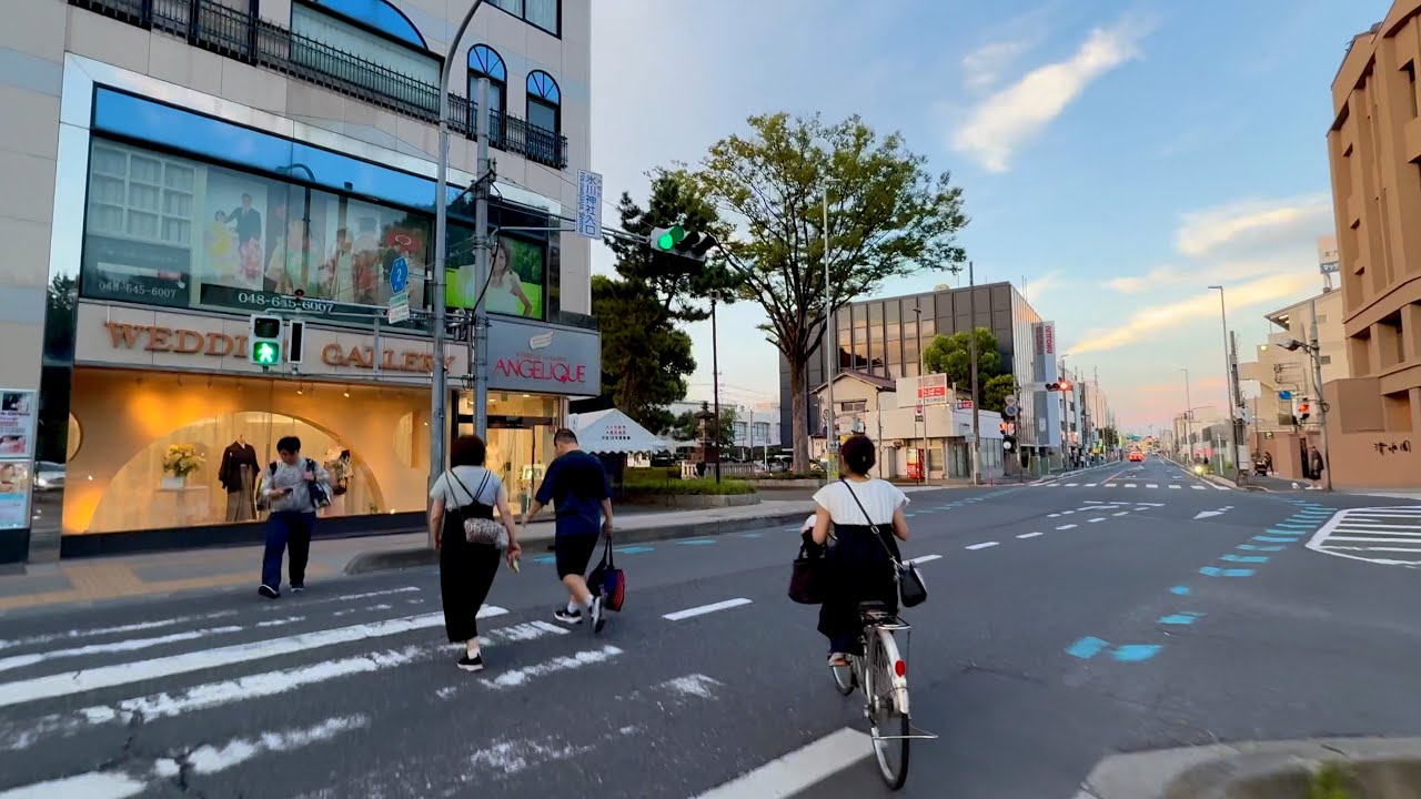 Sunset walking tour at the afternoon | 4K HDR Japan Walk