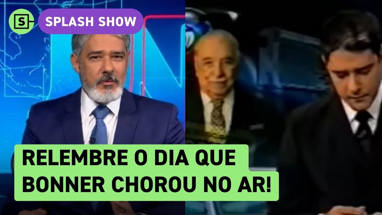 William Bonner chorou ao vivo no Jornal Nacional ao anunciar morte de Roberto Marinho há 20 anos