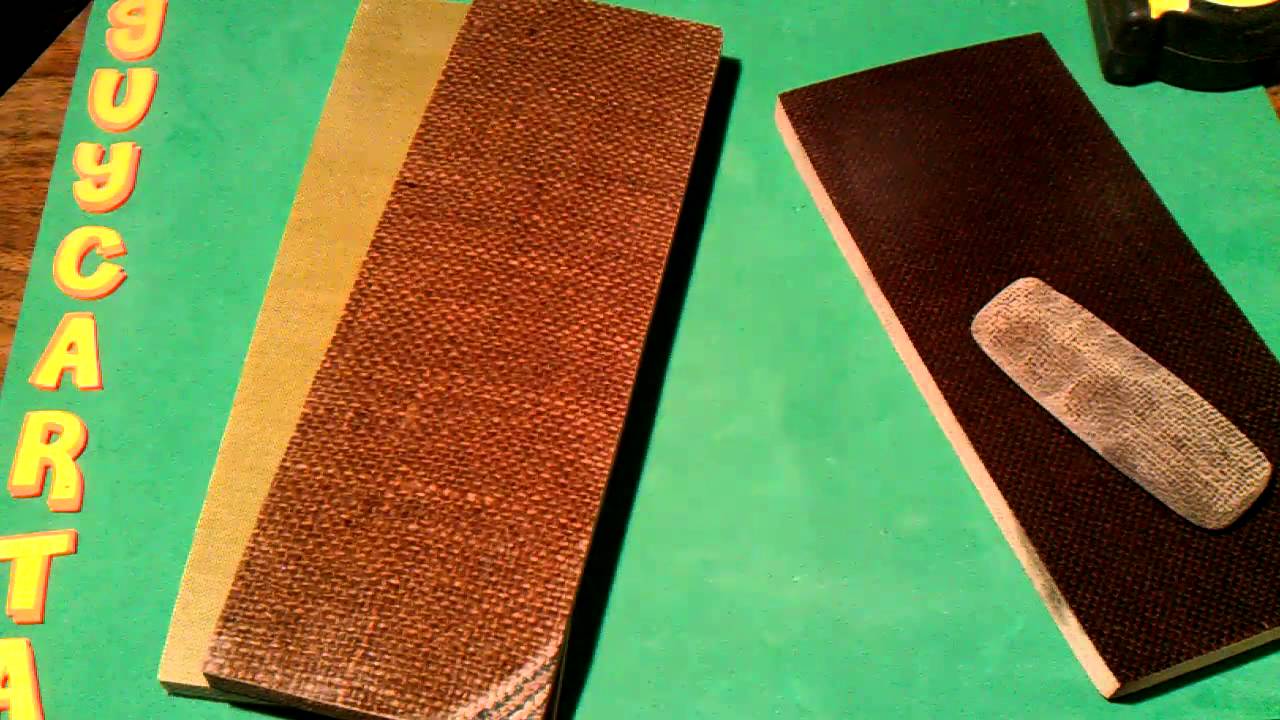 Guycarta/micarta tips on finishing burlap or canvas scales