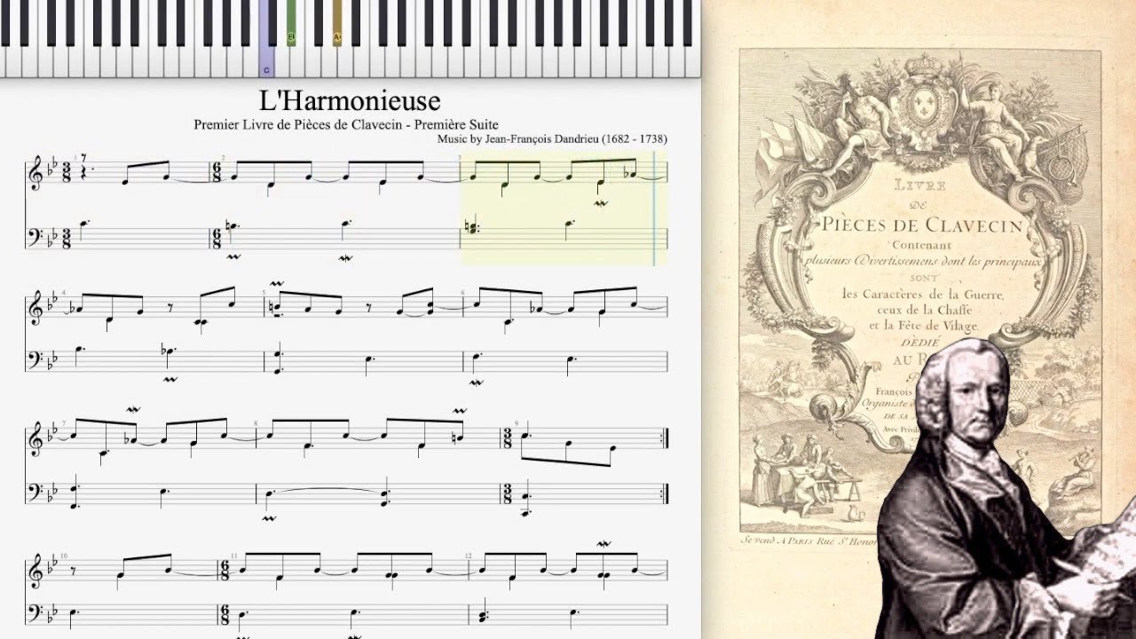 L'Harmonieuse by Jean-Fran&ccedil;ois Dandrieu (1724, Baroque Harpsichord)