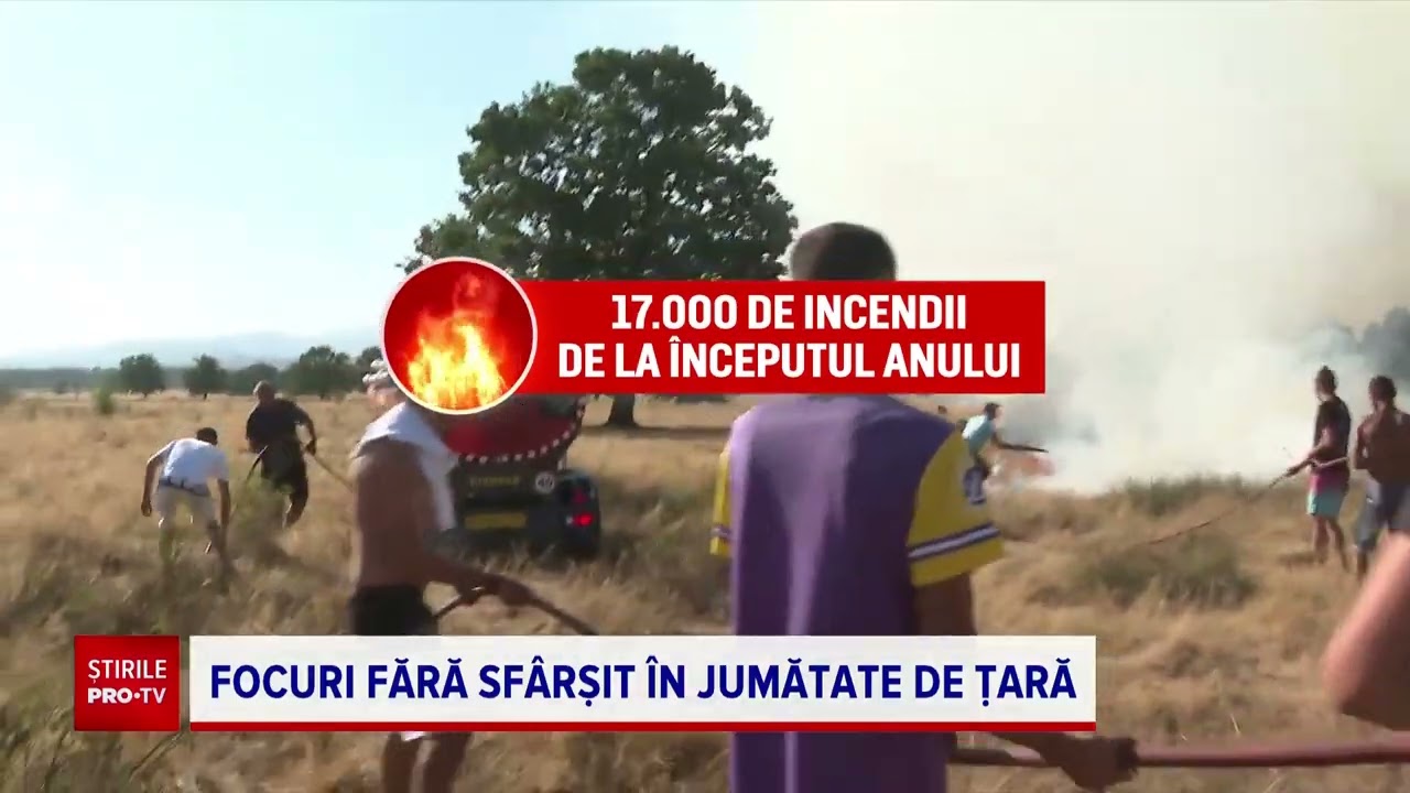 Jumătate de țară este pârjolită. Număr record de incendii de vegetație, anul acesta