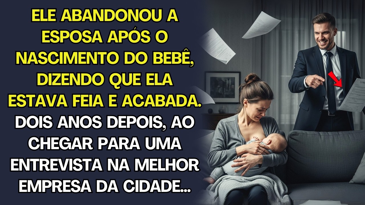 Ele a ABANDONOU após o parto, chamando-a de FEIA E ACABADA. 1 ano depois numa entrevista de EMPREGO.