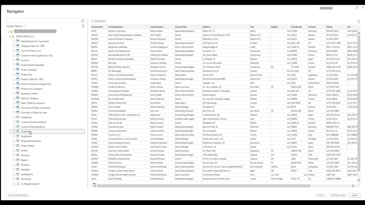 POWER BI IN PRACTICE - LOAD DATA SOURCE: SQL SERVER