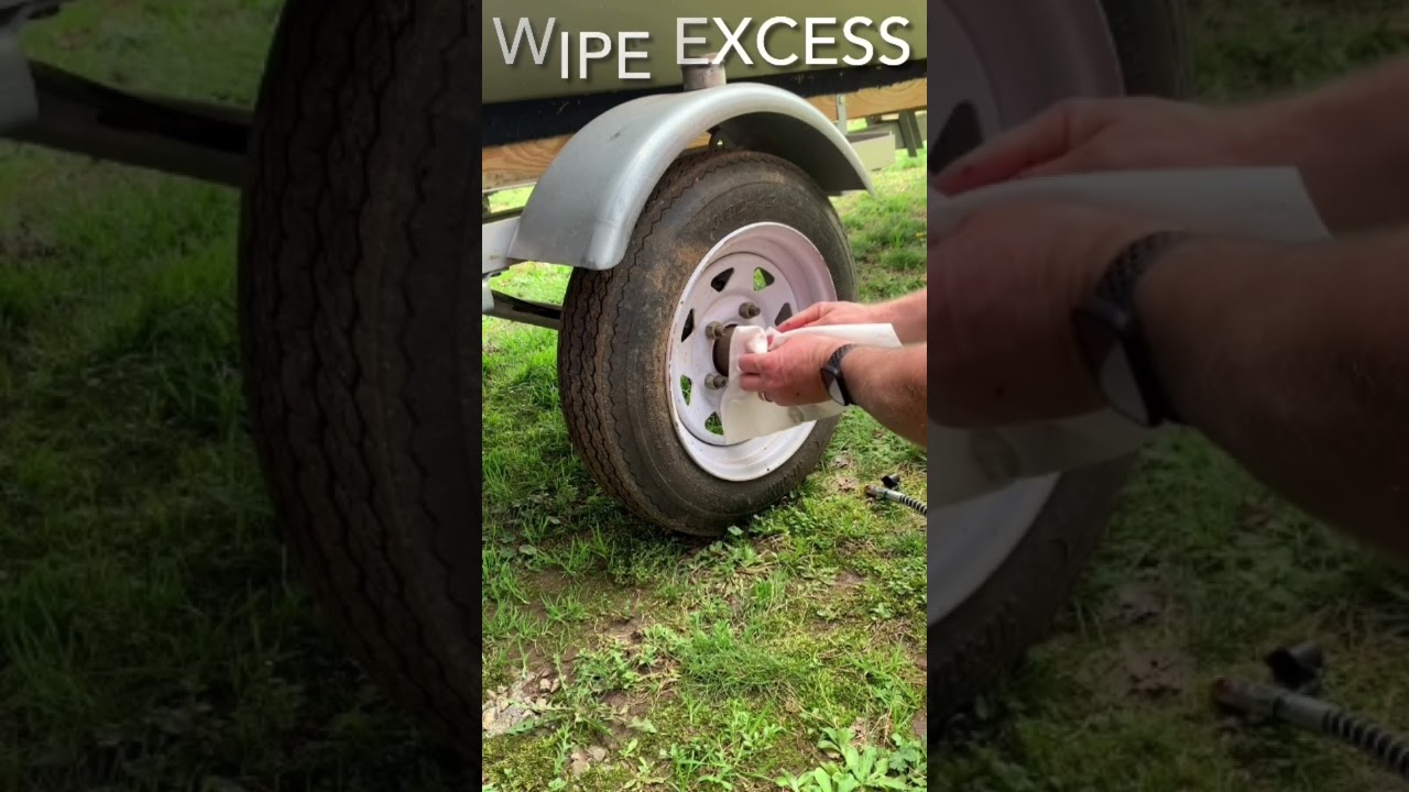 How To Grease Older Trailer Bearings - Just pretend like this bearing doesn't have the rubber cap.