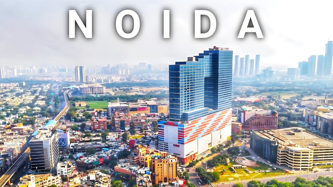 Noida City In Uttarpradesh, INDIA 🇮🇳 In 4K |