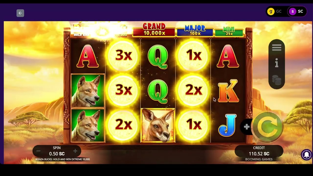 Bonza Bucks Hold and Win on SpinPals