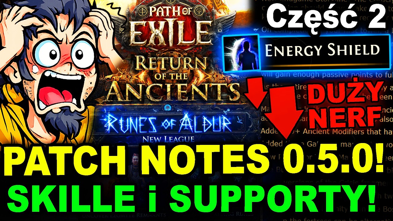 Path of Exile 2 Patch Notes 0.5 with Translations! Skills and Supports! Massive ES Nerfs! Part 2