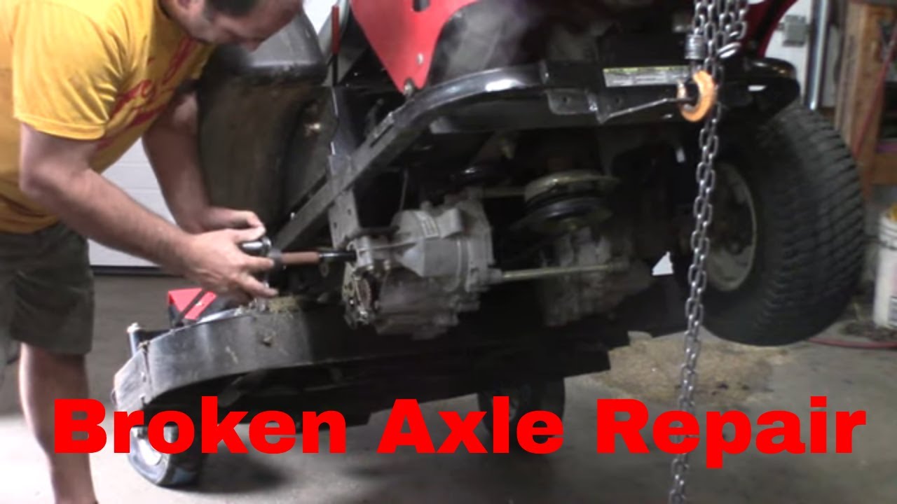 Broken Zero Turn Transmission Axle Repair