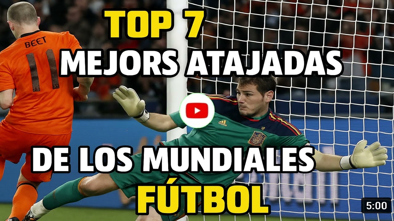 ¡INCREÍBLE! 🧤Top 7 mejores atajadas de los mundiales de fútbol😱 #AtajadasÉpicas Banks, Neuer, Navas…