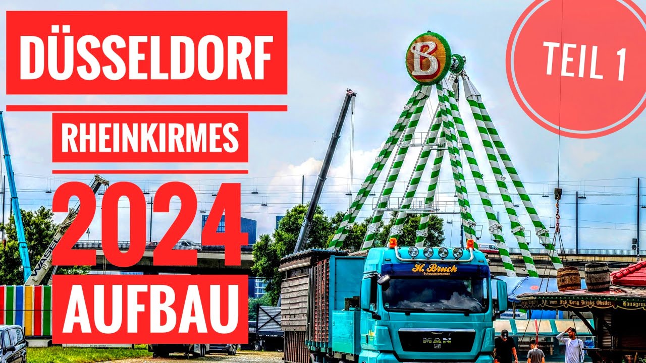 Düsseldorf - Rheinkirmes 2024 Aufbau Teil 1
