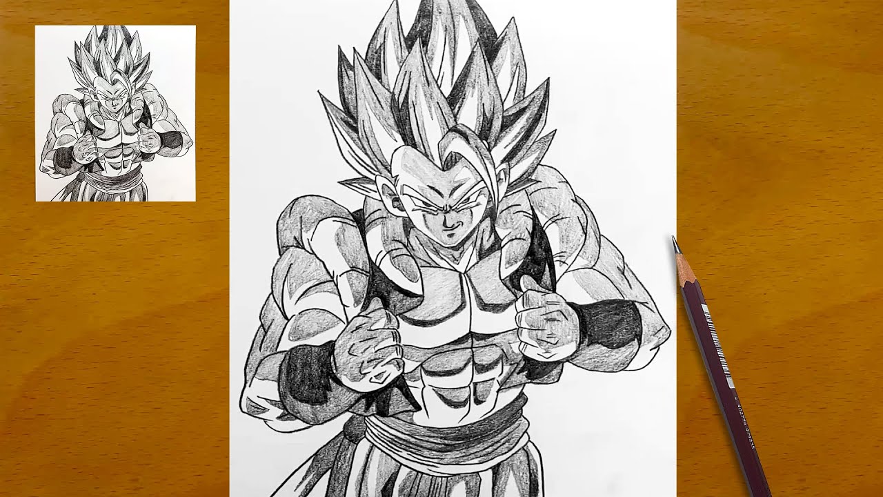 How to Draw Gogeta from Dragon Ball || Easy Gogeta Drawing Step by Step || Anime Sketch