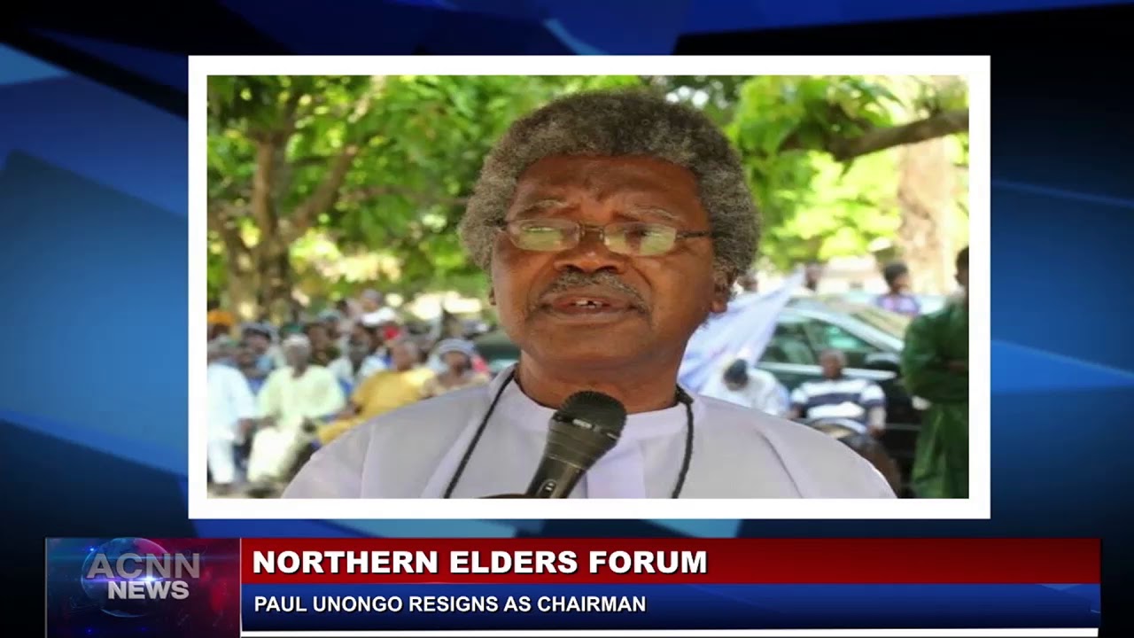PAUL UNONGO RESIGNS AS NORTHERN ELDERS FORUM CHAIRMAN.