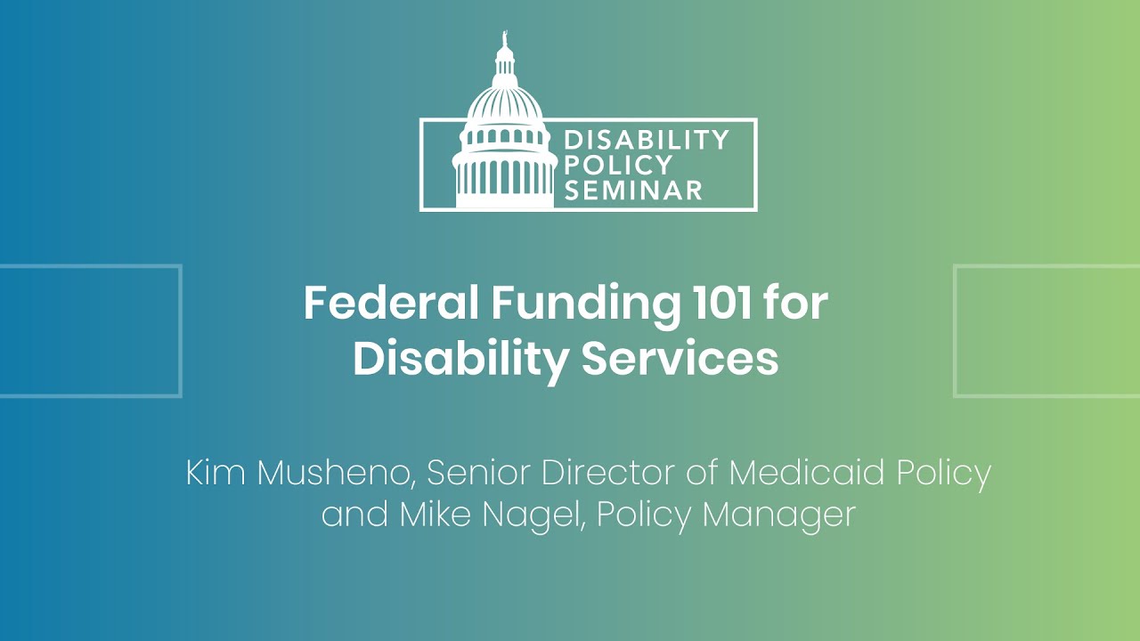DPS Academy: Federal Funding 101 for Disability Services