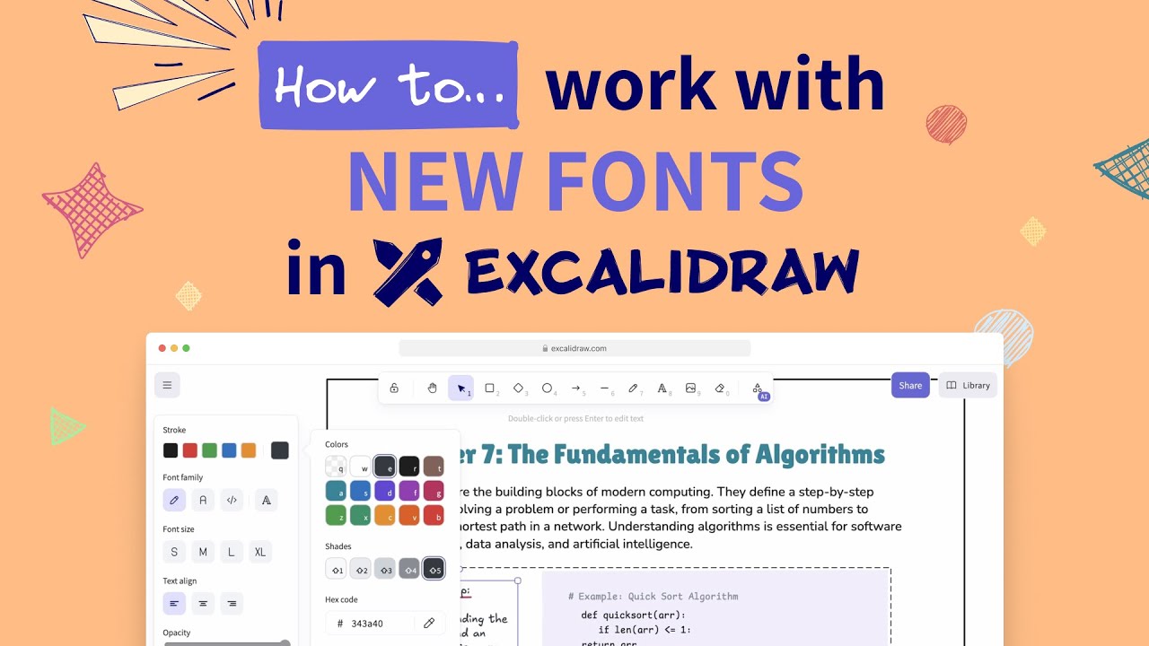 💡 How to work with NEW FONTS in Excalidraw 👀 | TUTORIAL #12