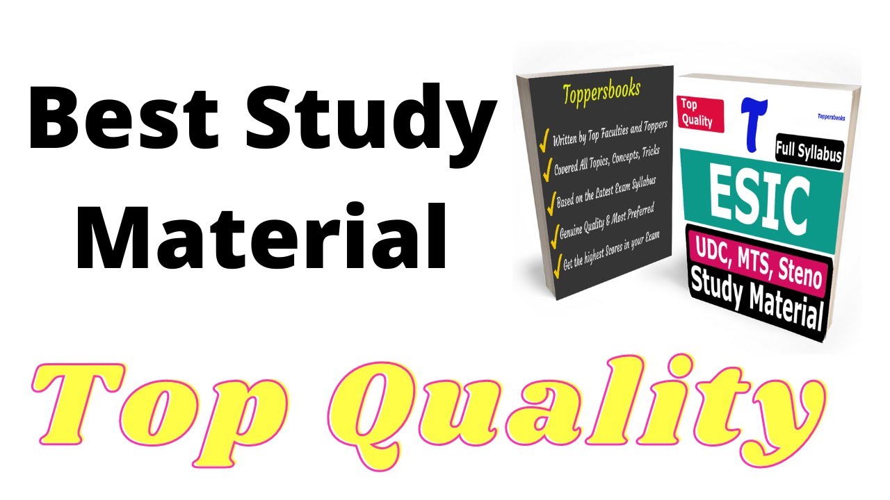 ESIC UDC Recruitment The Best Study Books PDF ! यहाँ से डाउनलोड करें!