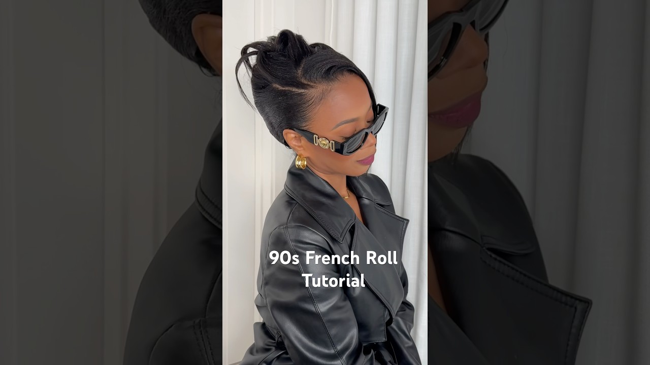 90s Inspired French Roll Hair Tutorial