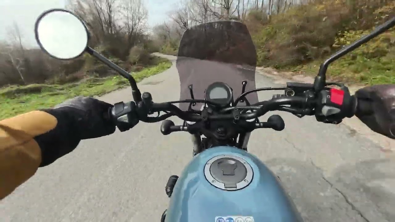 Scrambler Ride on Rough Forest Asphalt | Adventure Through the Woods | MBG