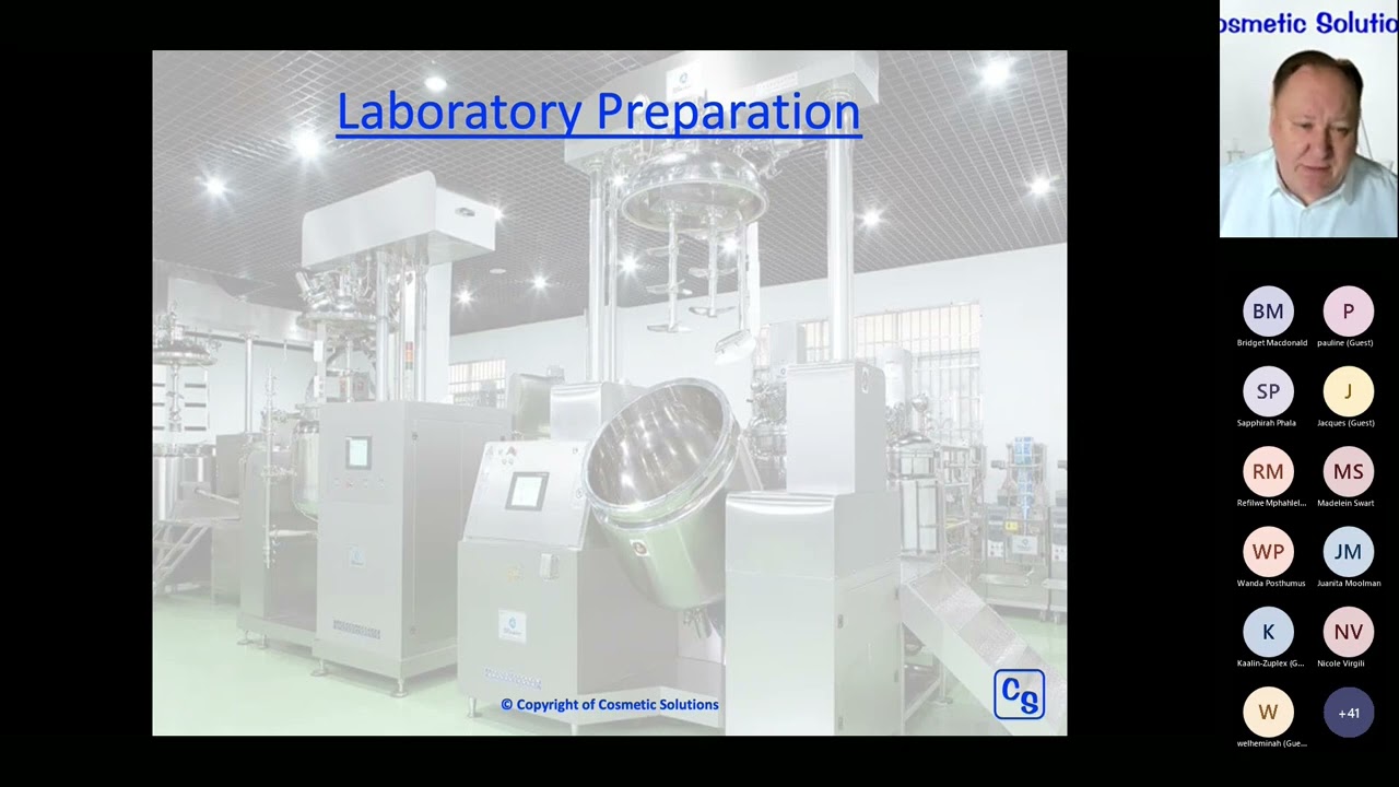 Coschem Lecture - Upscaling & Manufacture Of Emulsion Products (Cosmetics)