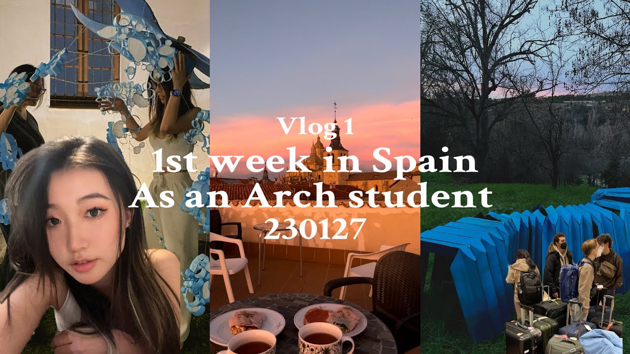 Vlog 1. First week in Spain | IE university Architecture project 📐I play hard study hard 🪩