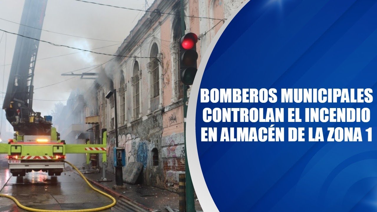 Bomberos Municipales controlan el incendio en almacén de la zona 1 capitalina
