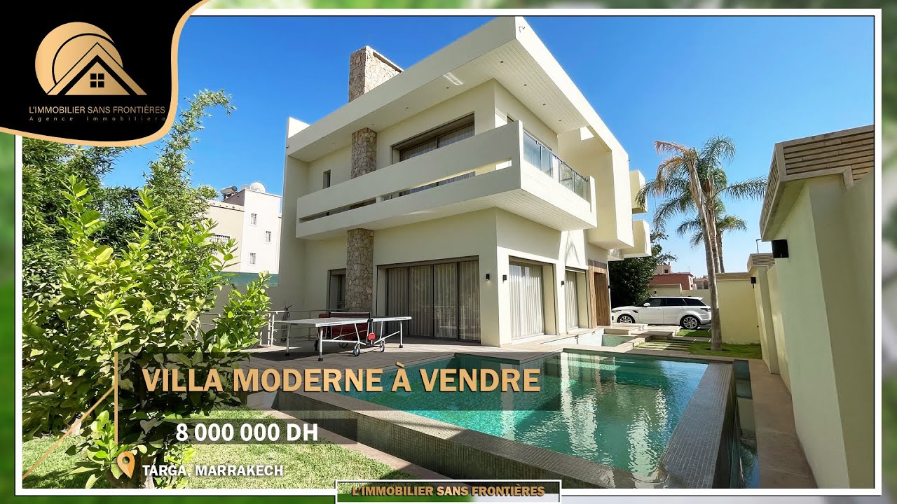 Villa moderne à vendre 420m², piscine privée, Zhor Targa Marrakech