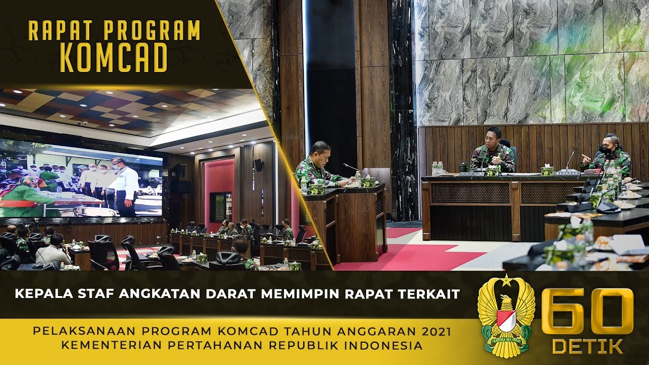 Kasad Memimpin Rapat Terkait Pelaksanaan Program Komcad Kementerian Pertahanan Republik Indonesia⁣