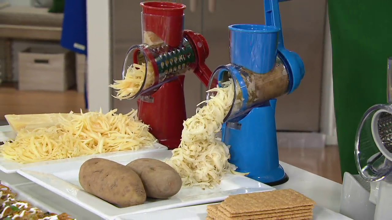 House2Home Countertop Suction Slicer and Grater with 3 Barrels on QVC