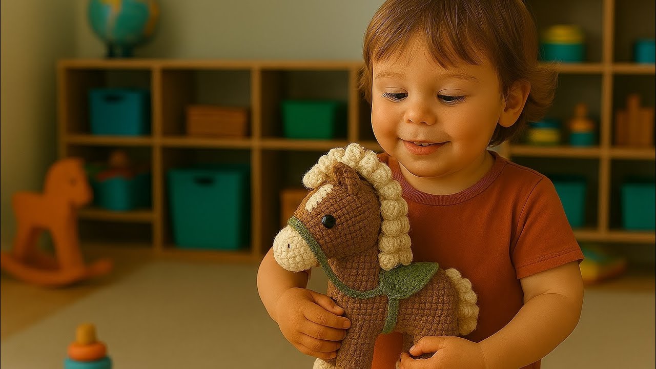 اسب کوچولوی قلاب بافی 🐎🧶 ، قسمت اول پا و دست.