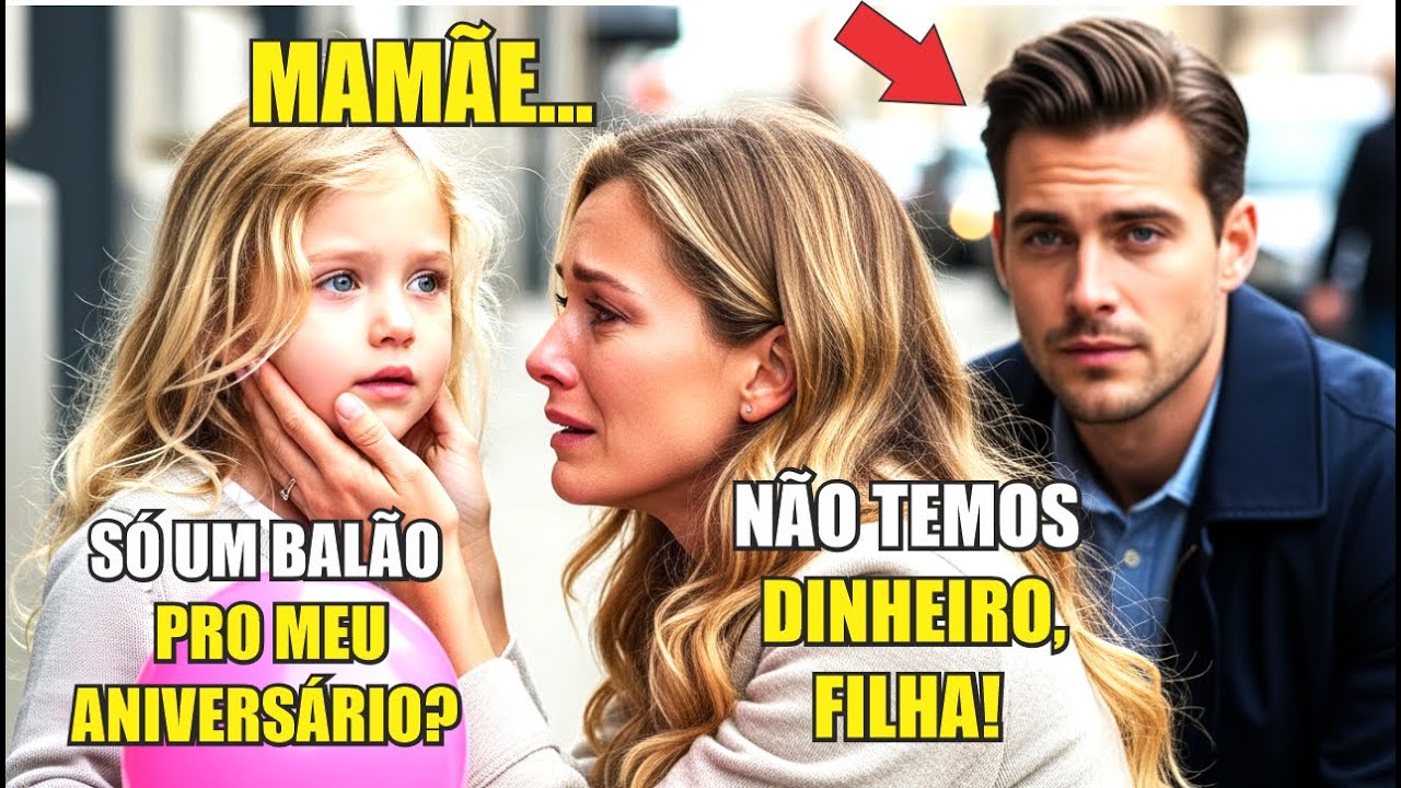 MÃE POBRE COMPRA ÚNICO BALÃO DE R$3 PARA FESTA DA FILHA, JOVEM BILIONÁRIO VÊ E MUDA TUDO