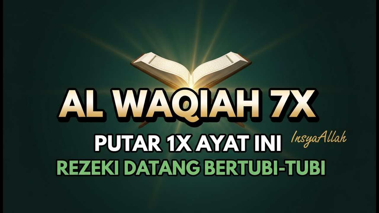 SURAT AL WAQIAH 7X PEMBUKA REZEKI PALING DAHSYAT | PELUNAS HUTANG