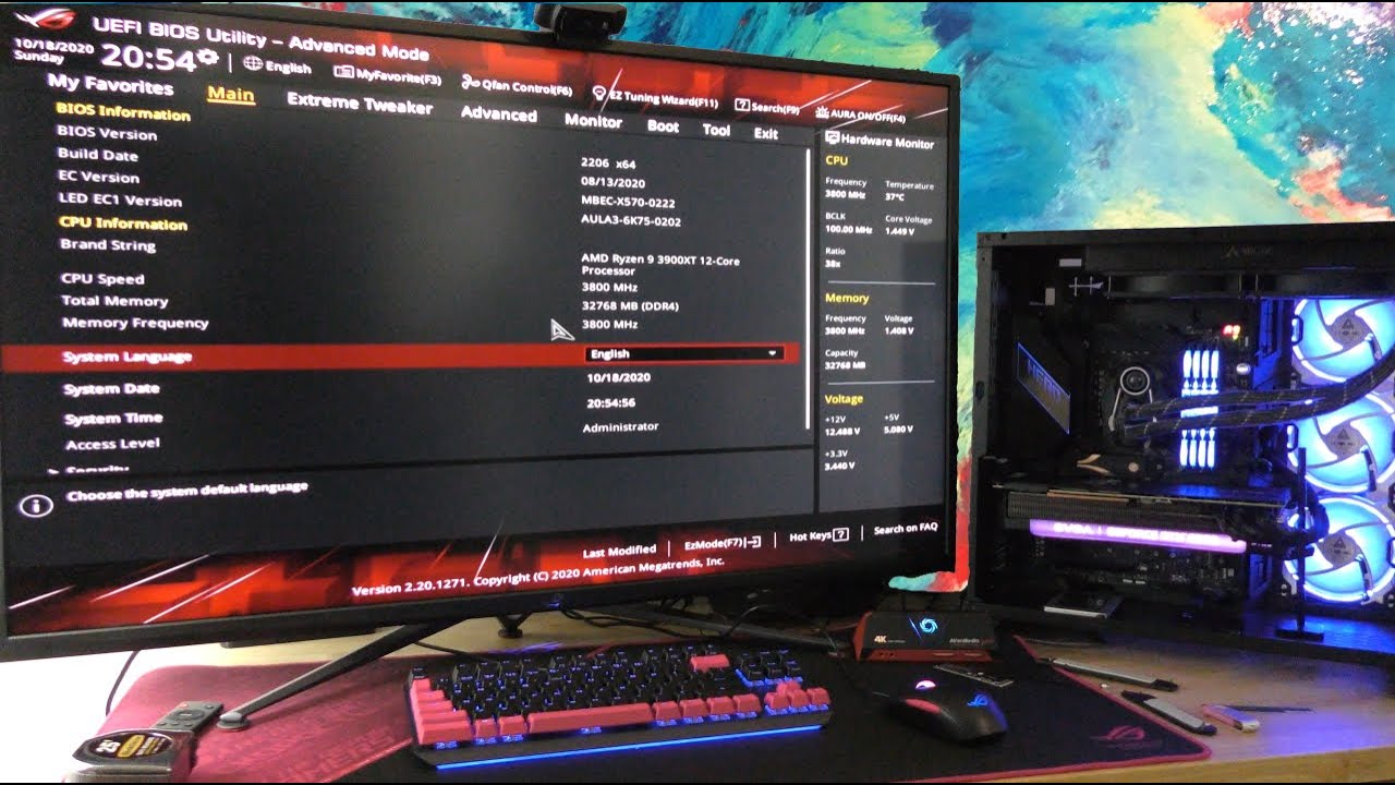 Перепрошивка BIOS и установка Windows 10 — материнская плата Asus ROG Crosshair VIII Hero