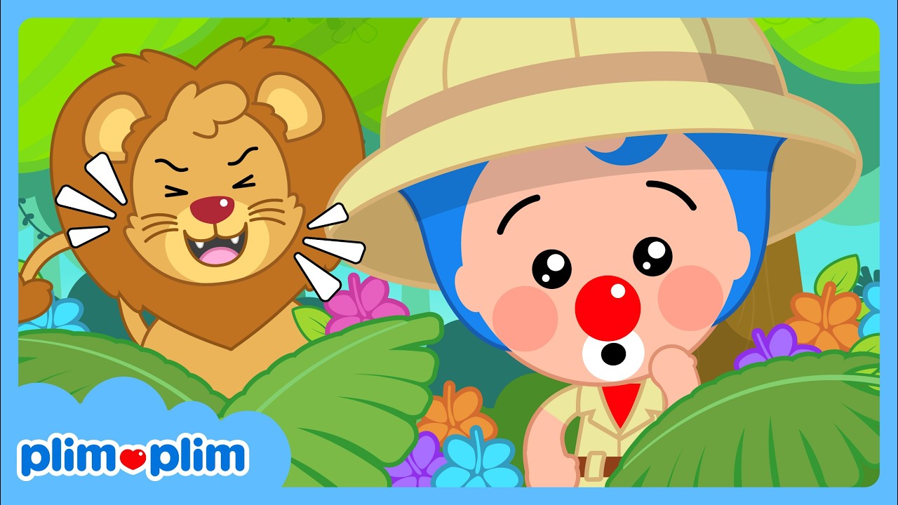 Let's go and find a BIG LION! 🦁 Learn About Jungle Animals 💙 Kids Songs & Nursery Rhymes | Plim Plim