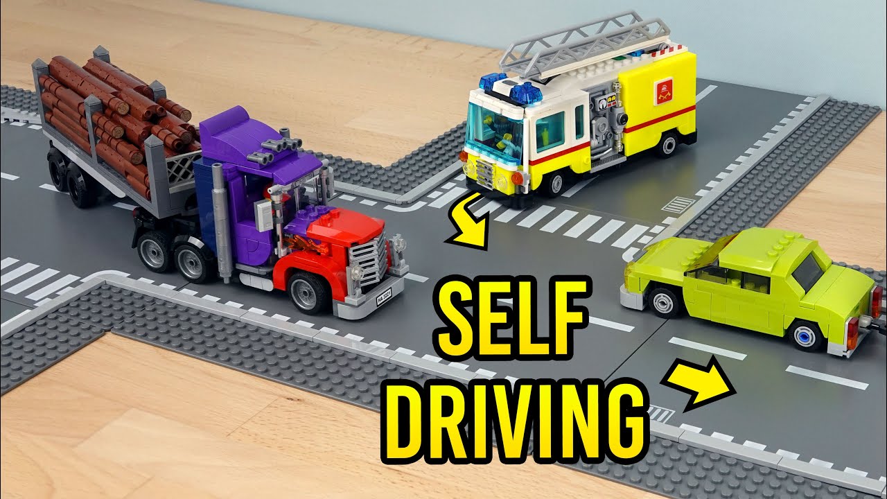 Self-Driving LEGO Vehicles - Fire Engine, Truck & Caravan!