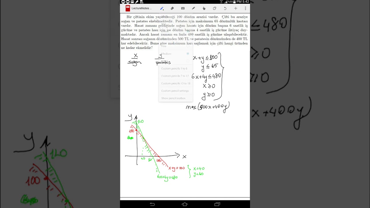 Lineer programlama ile kalıplama
