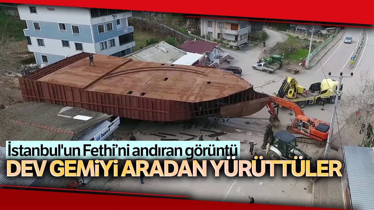 200 Tonluk Dev Balıkçı Teknesi Karadan Yürüttüler