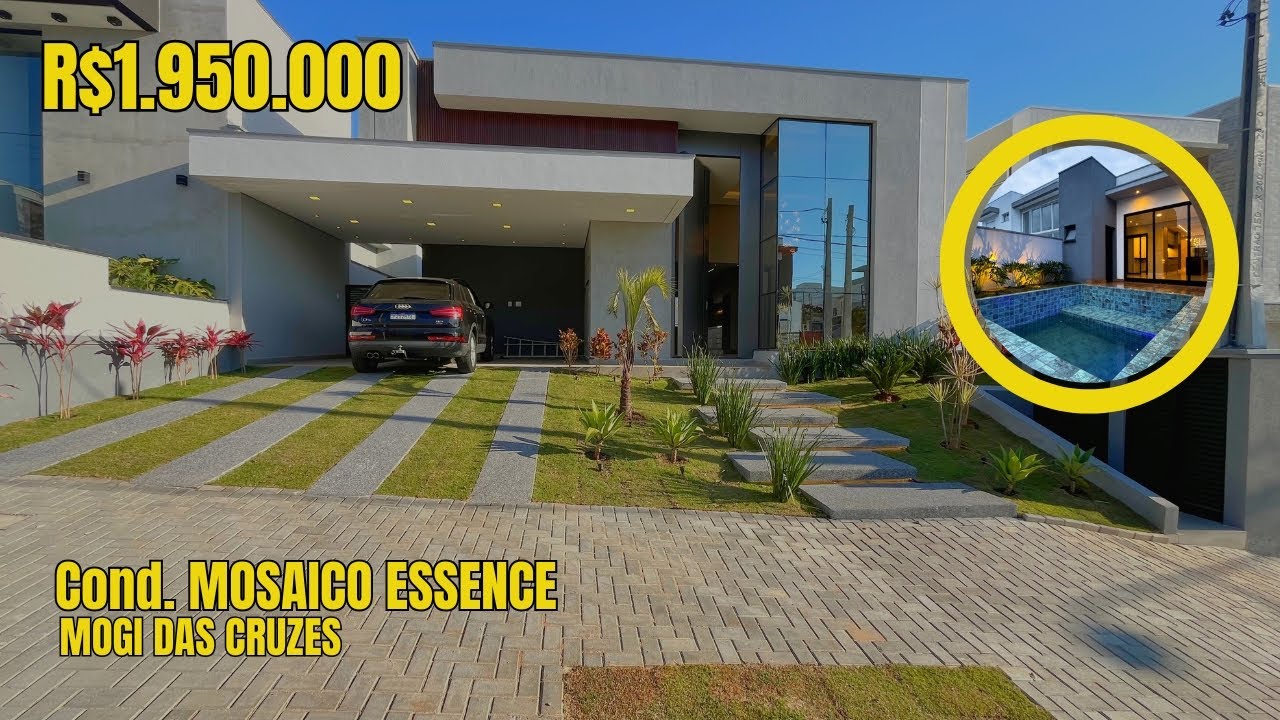 Casa espetacular com 4 suítes e escritório a venda no Condomínio Mosaico Essence