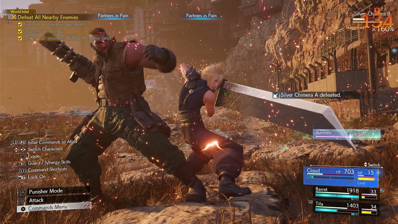 Barret and Cloud Synergy Abilities- Final Fantasy VII Rebirth