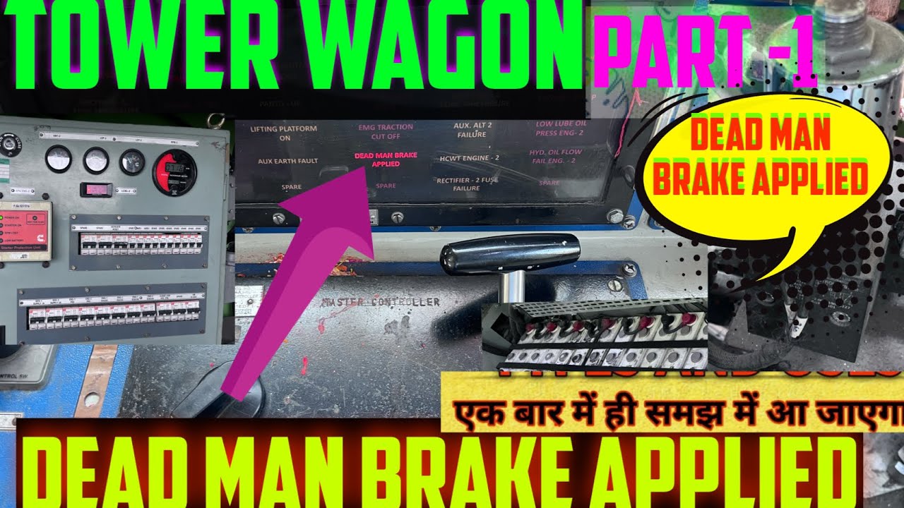 Tower wagon Dead man brake applied ! detc Dead brake applied ! Dhtc Dead man brake ! Maintenance