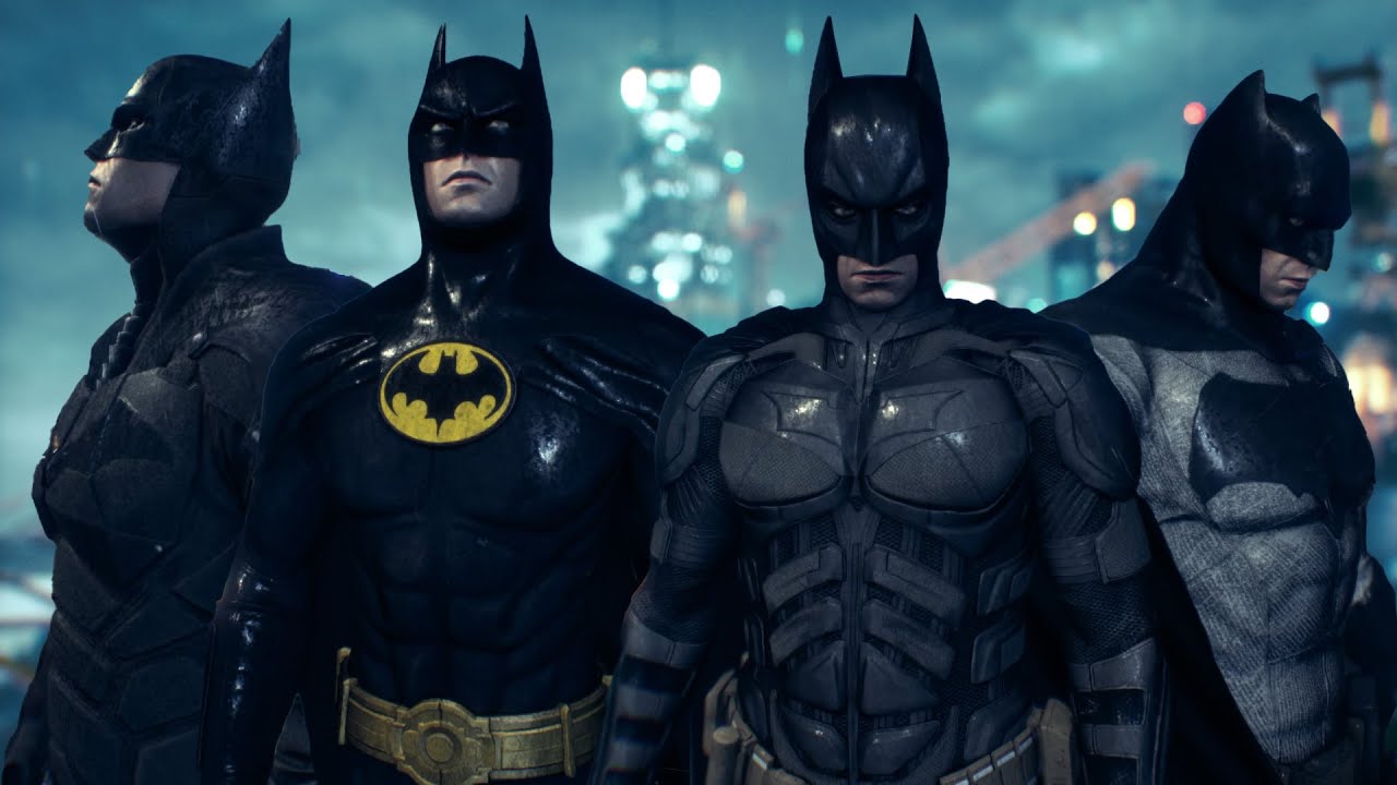 Creative Arkham Knight Stealth! Starring The Movie Batmen(Pattinson, Affleck, Bale, & Keaton)!
