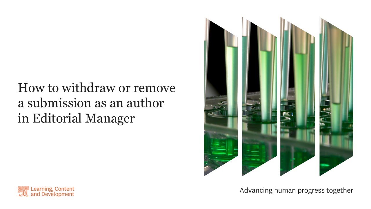 Как отозвать или удалить заявку как автор в Editorial Manager