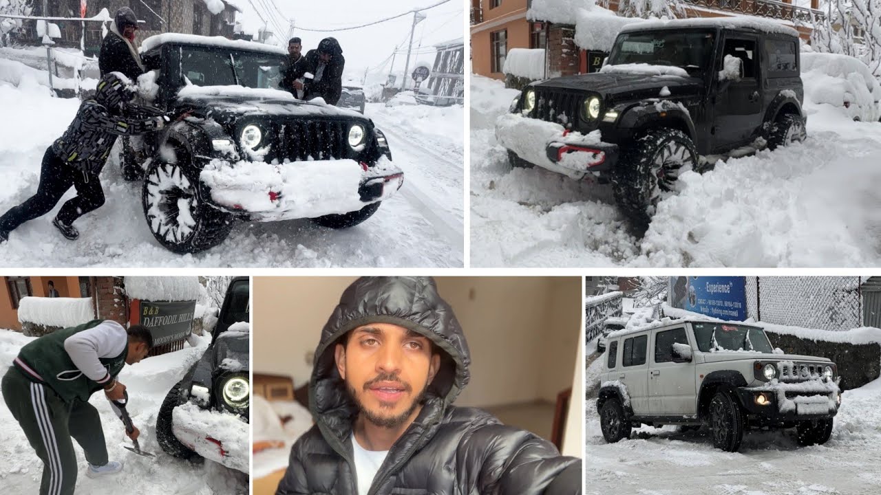 अपनी Thar  बर्फ में बुरी तरह फस गई || बुरा हाल हो गया || -10° temperature || Kullu Manali