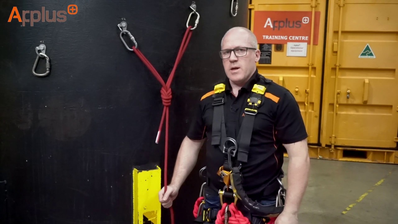 IRATA Applus Rope Access Training - 'Y' Hang (Double Figure of 8 on a Bight)