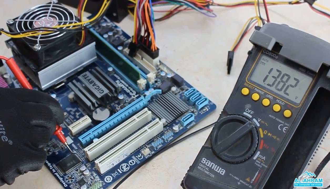 اصلاح عطل بدائرة البروسيسور بمذربورد جيجابايت G41