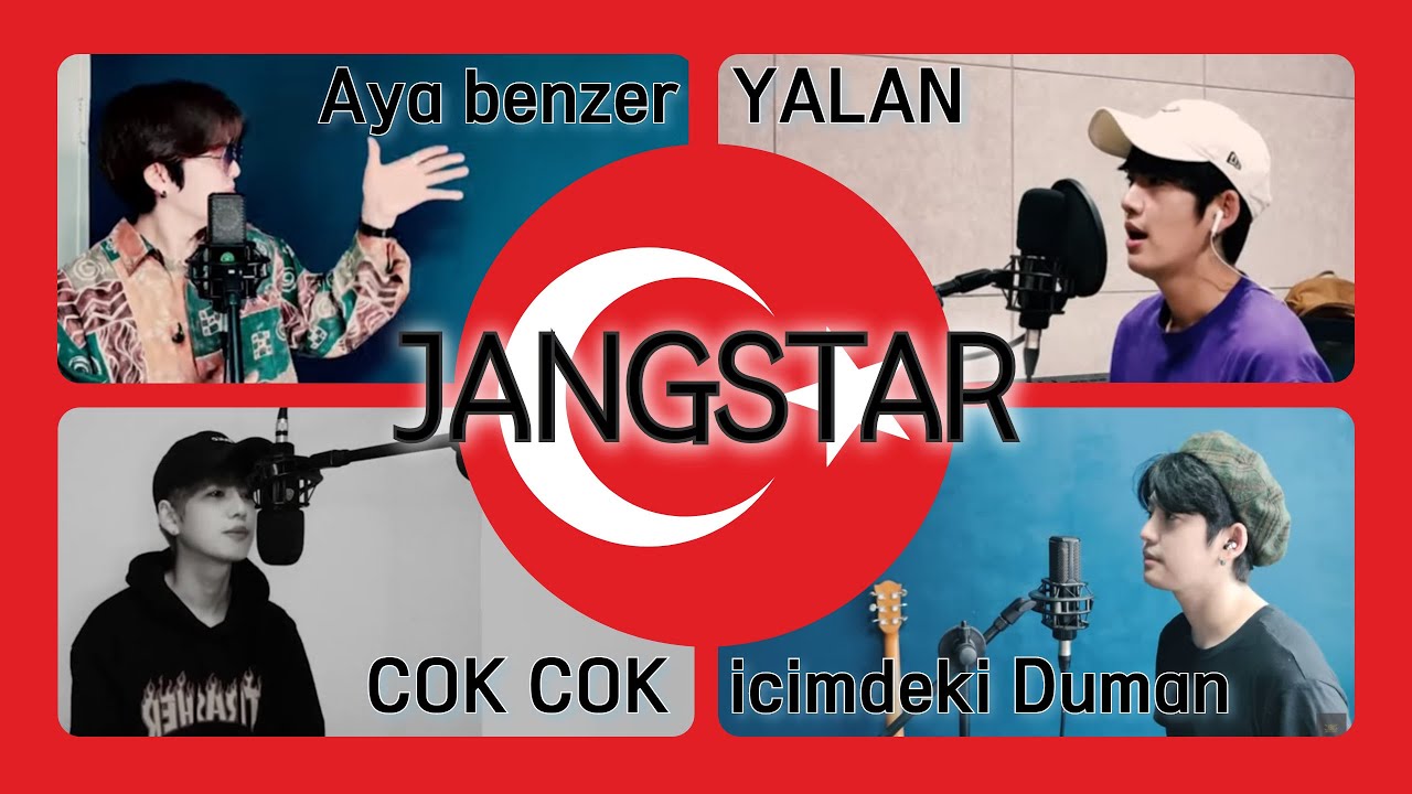 Türkçe Şarkı Koleksiyonu [Yalan, Cokcok, Aya benzer, Icimdeki duman] Koreli Sarki Jangstar]