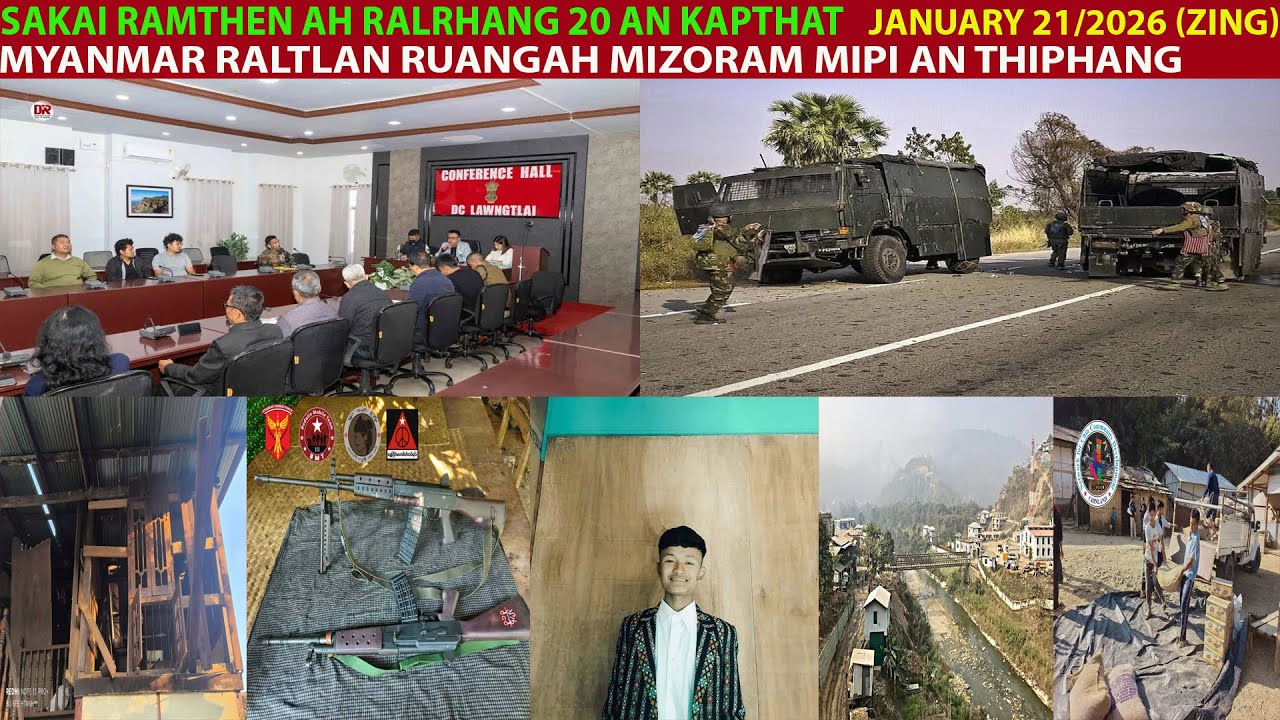 Jan 21 Zing: Falam Le Kalay Karlak Ih Doawknak Ah CDF-Zophei 1 Nunnak Liam. Myanmar Raltlan Ruangah