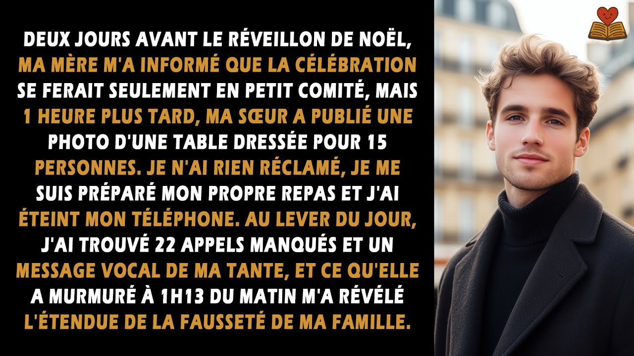 Deux jours avant le réveillon de Noël, ma mère m'a informé que la célébration se ferait seulement...