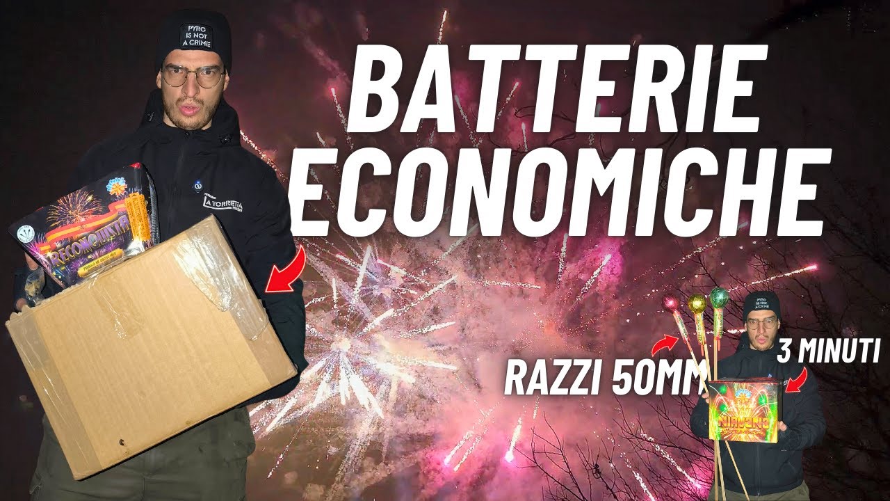 UNBOXING e SPARO del PRIMO CARICO di BOTTI del 2026: razzi 50mm e 3 BATTERIE super ECONOMICHE!