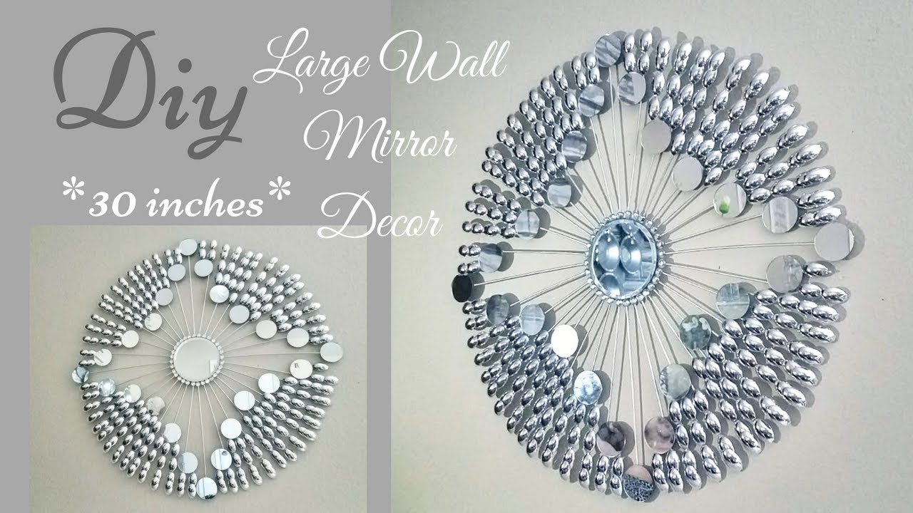 Diy Large Decorative Wall Mirror Decor (30 inches)| Quick and Easy!