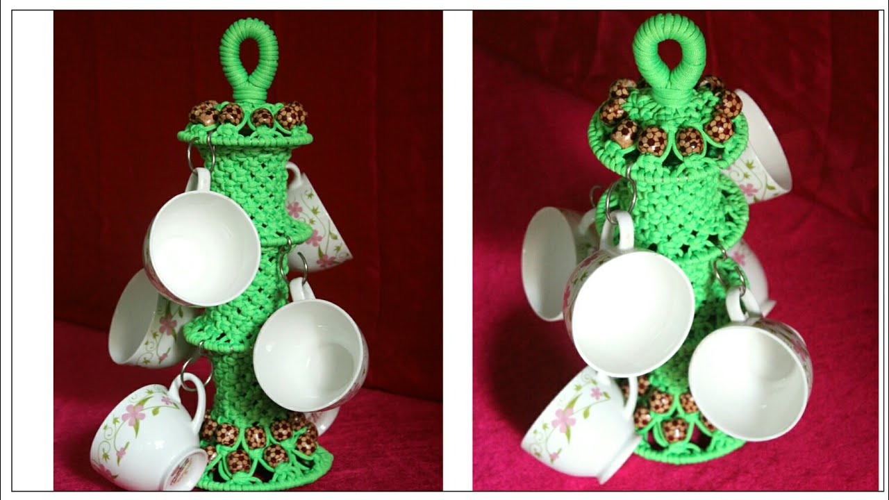 Macrame Cup holder | Handmade Macrame Cup stand | New Design Macrame Cup holder