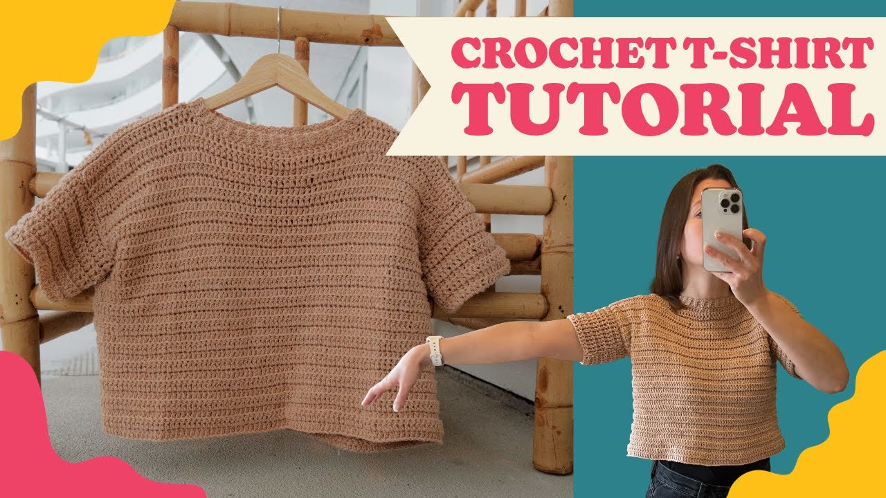 Simple Crochet T-Shirt tutorial // Step by step